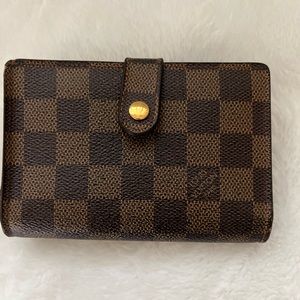 Auth Louis Vuitton Damier Porte Monnaie Billets Viennois Wallet